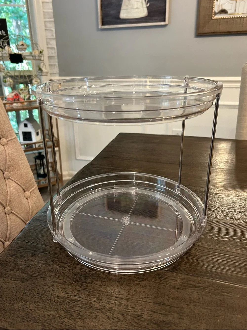 Clear 2-Tier Lazy Susan Organizer, 11